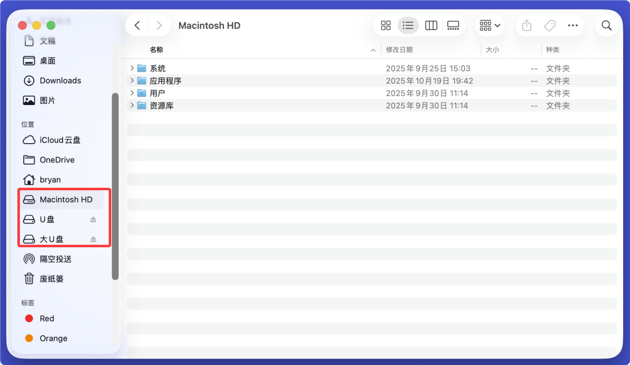 如何在Mac上查看和打开磁盘