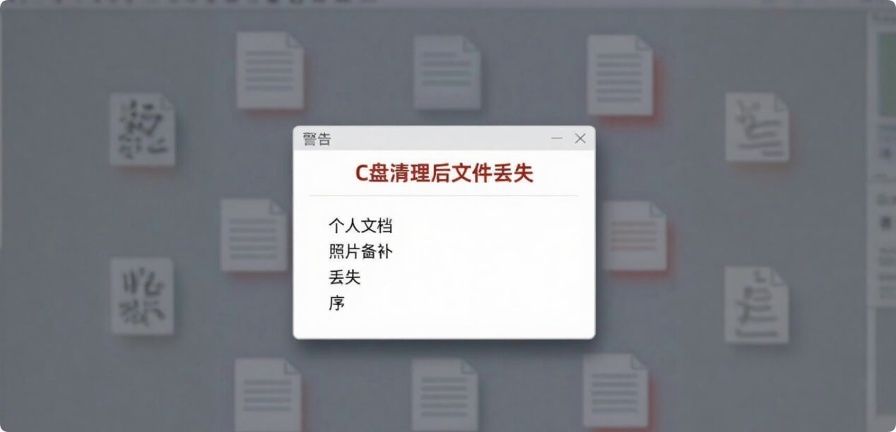 清理C盘后文件丢失如何恢复