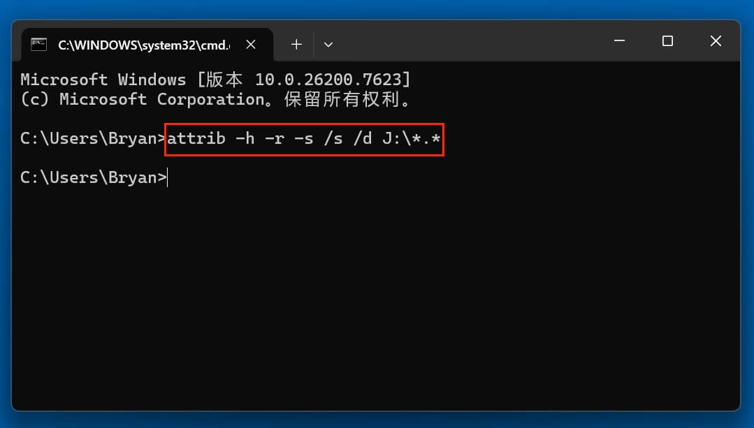 移动硬盘上的文件变成lnk快捷方式