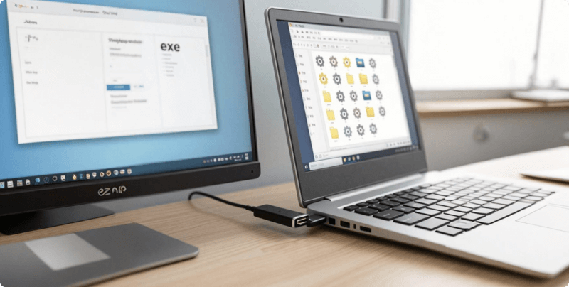 U盘文件变成EXE了