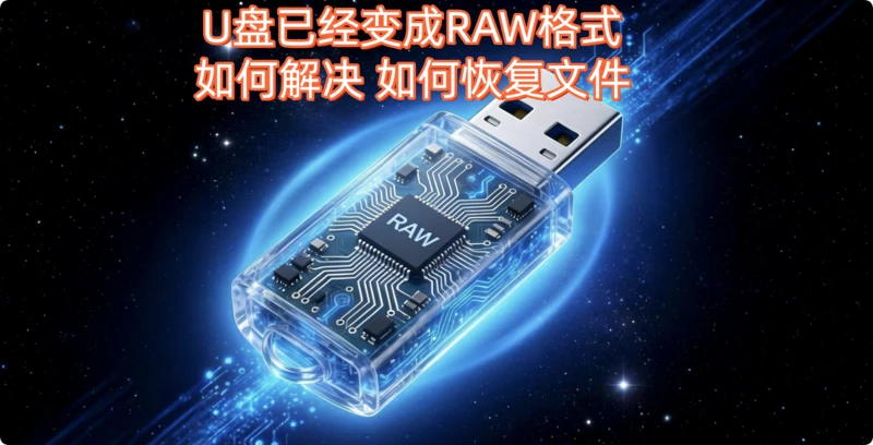 U盘变成RAW格式了如何解决